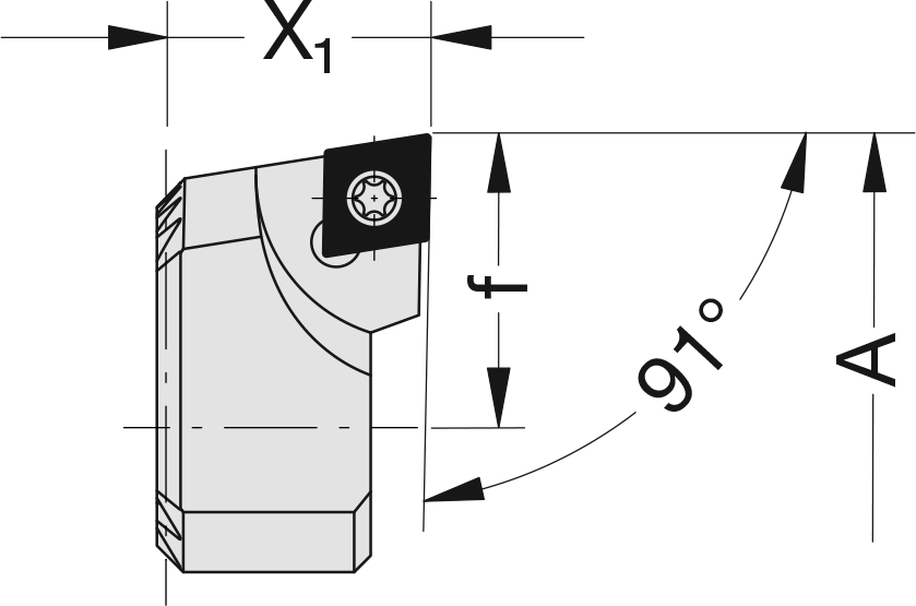Wendeplattenhalter Ø29-53mm Kerbverzahnung für TOGT... A29-41mm x1=16mm