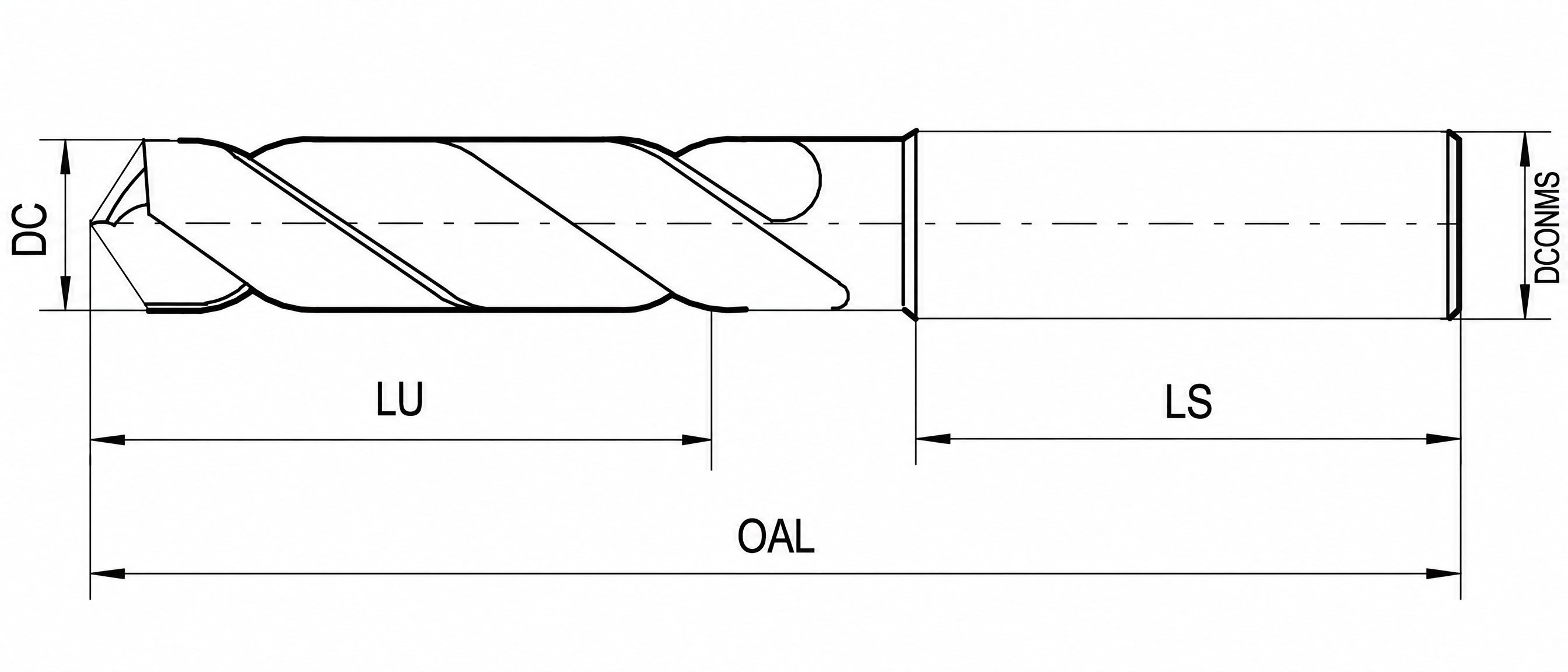 Eyltool Premium Hochleistungsbohrer VHM EYL+ 3×D Typ U 140° DIN 6537-K DIN 6535-HA Ø3,3 mm