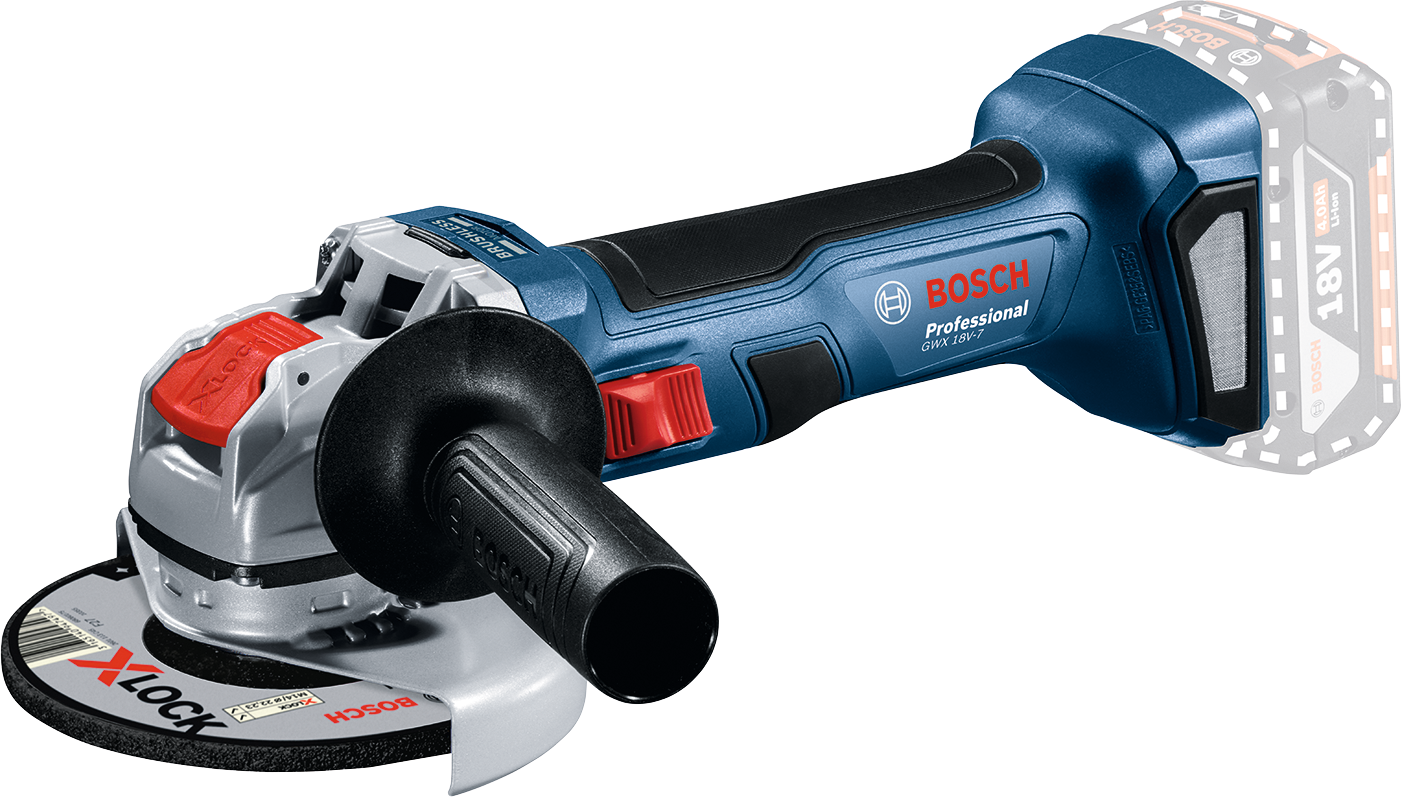 Akku-Winkelschleifer solo GWX 18V-7 115mm X-Lock inkl. L-Boxx Akku-Winkelschleifer solo GWX 18V-7 115mm X-Lock inkl. L-Boxx