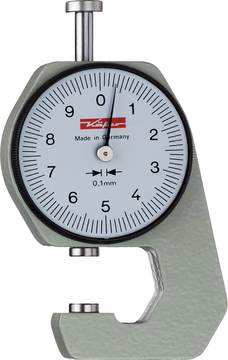 Taschendickenmessgerät MS10mm Abl. 0,1mm ZU10mm Bügeltiefe 15mm Werksnorm Taschendickenmessgerät MS10mm Abl. 0,1mm ZU10mm Bügeltiefe 15mm Werksnorm