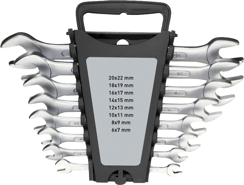 Doppelmaulschlüssel Satz 8-teilig SW6x7mm-20x22mm