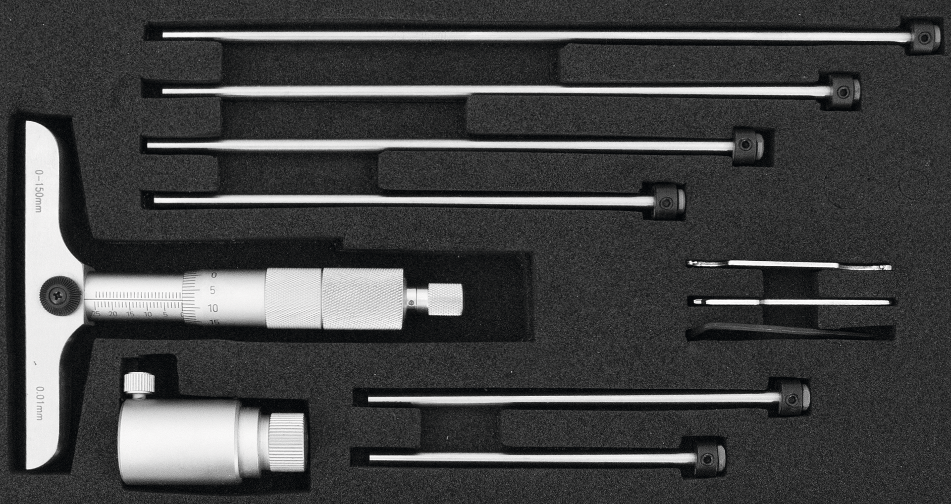 Tiefenmessschraube Abl. 0,01mm Brückenlänge 100mm DIN863 MB0-150mm