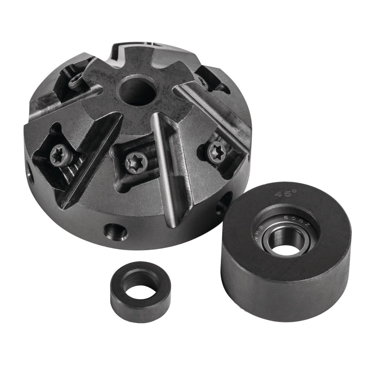 Fräskopf und Führungsrolle Metallkraft 45°