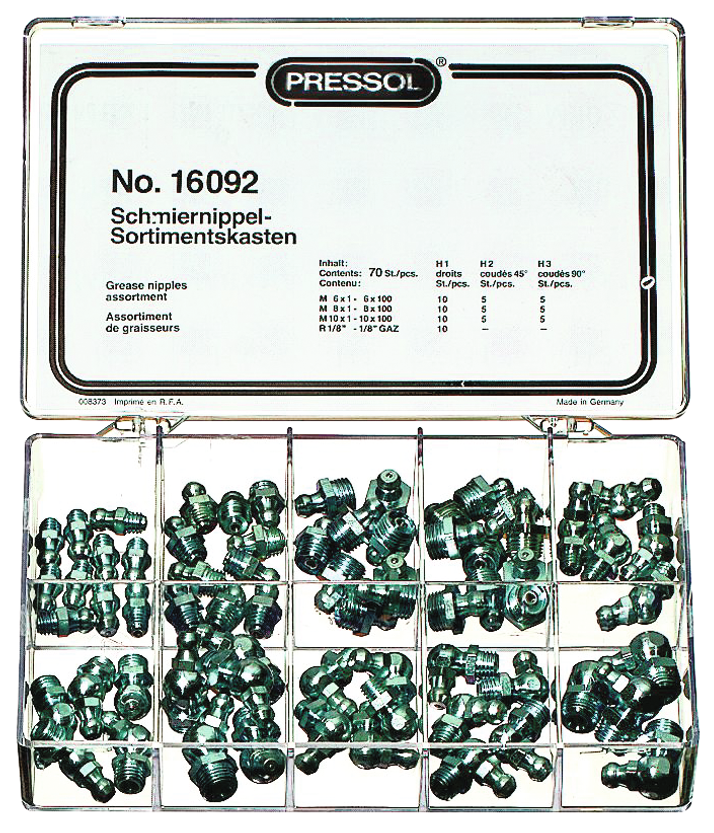 Schmiernippel Sortiment 70-tlg.
