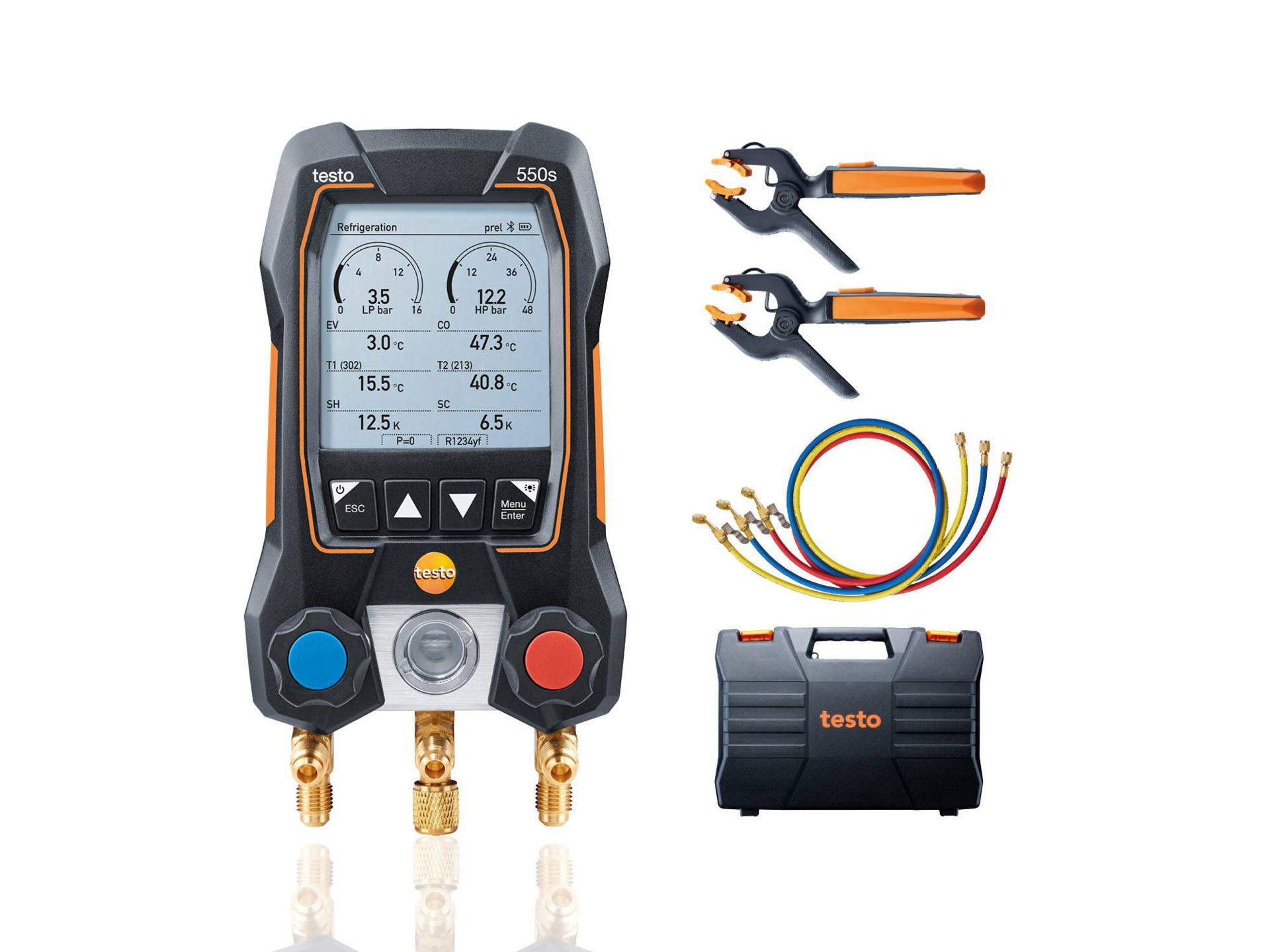 testo 550s Smart Set mit Füllschläuchen - Smarte digitale Monteurhilfe