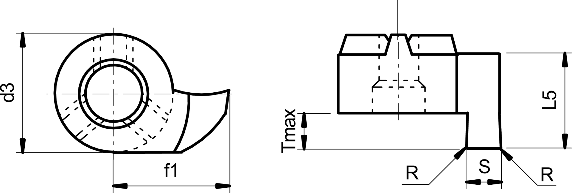 Ausdrehkopf VHM zum Axialstechen Innen EYLMINI Gr. 14 TiCN Stechbreite DSGB15 1mm