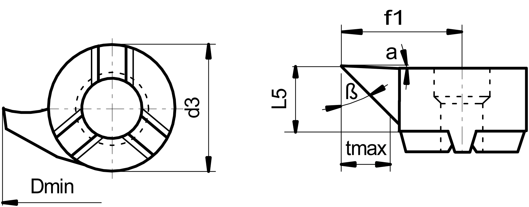Ausdrehkopf VHM zum Kopieren EYLMINI TiCN DSGB15 Dmin 13,7mm