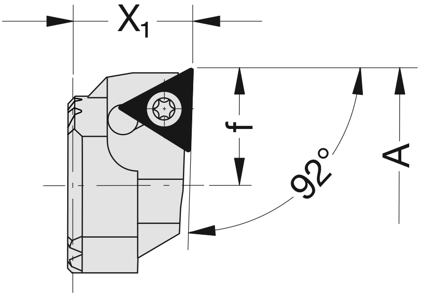 Wendeplattenhalter Ø20-32mm Kerbverzahnung für TOGT… A20-22 x1=12mm