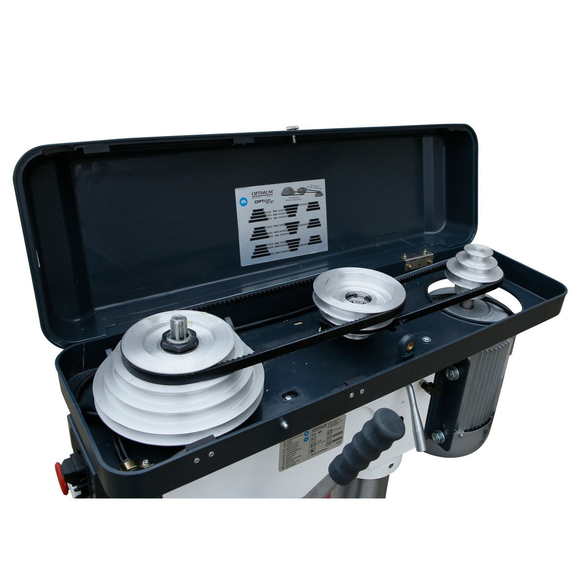 Säulenbohrmaschine Optimum OPTIdrill DQ 32 inkl. Schraubstock