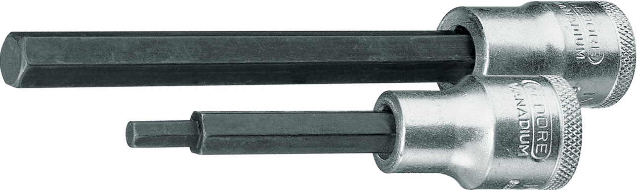 Gedore Bitstecknuss 1/2" Innensechskant lang L 90 mm SW 5 mm