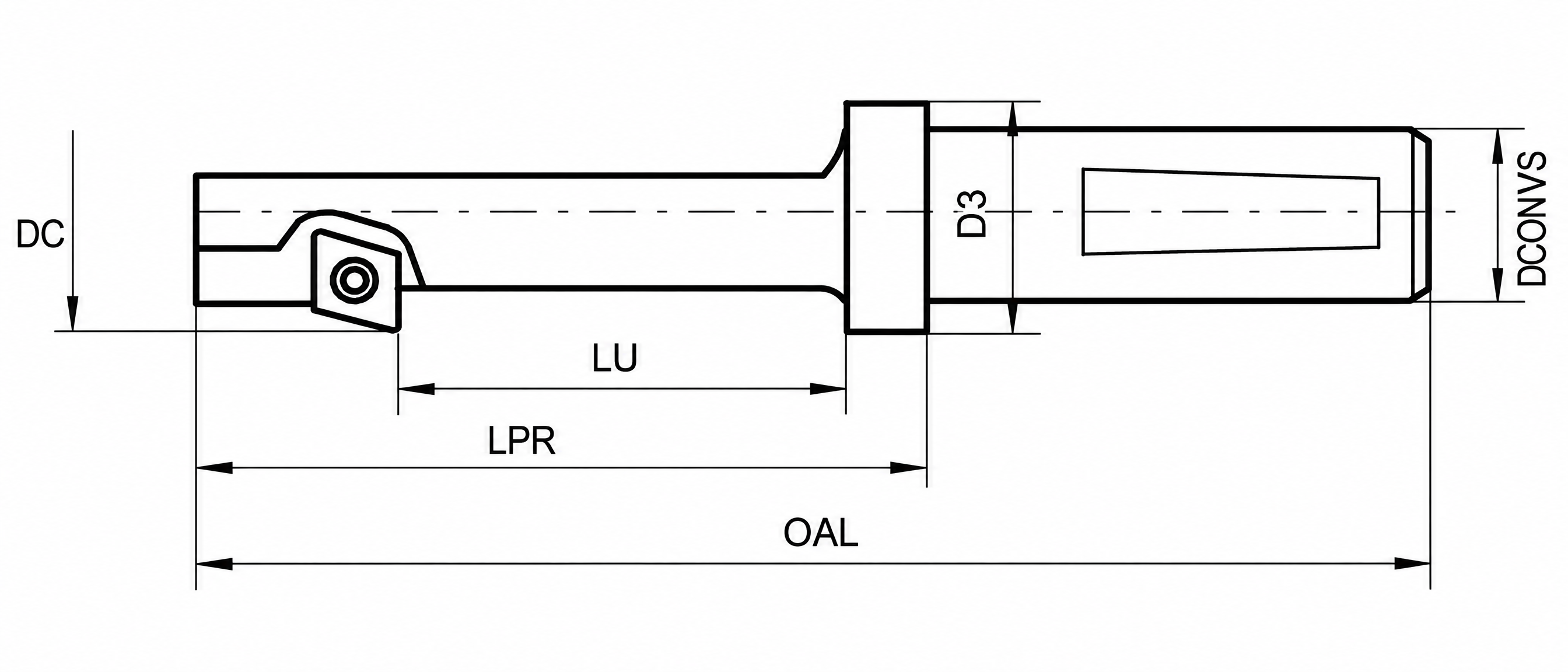 Eyltool Premium Wendeplattenrückwärtssenker CNC DIN 1835-E Ø 15 mm für WSP CPMT 05T104