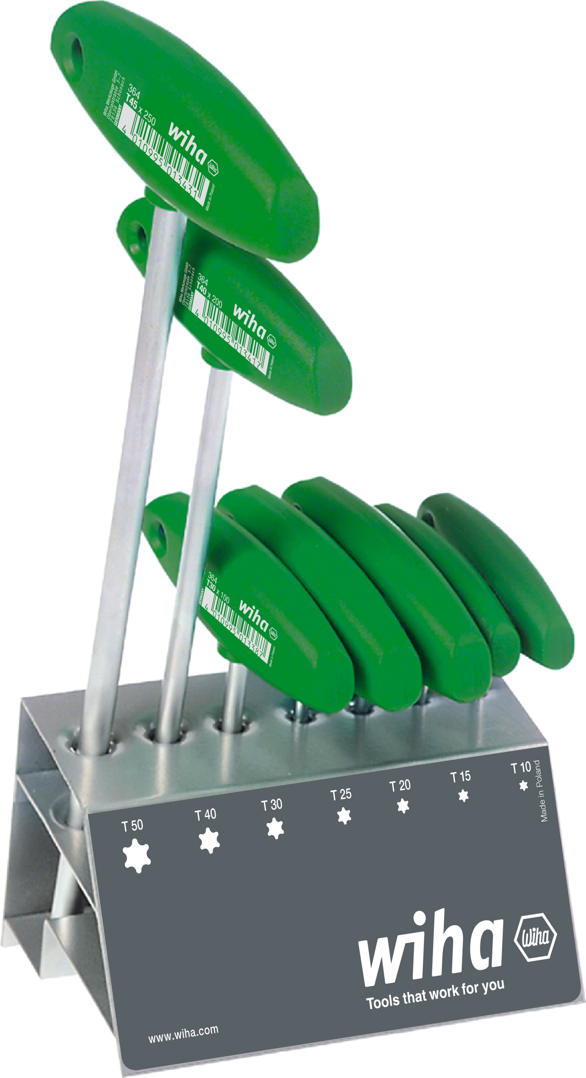 Stiftschlüssel TORX® mit Quergriff Satz 7-tlg. T10x100 bis T50x250 Stiftschlüssel TORX® mit Quergriff Satz 7-tlg. T10x100 bis T50x250