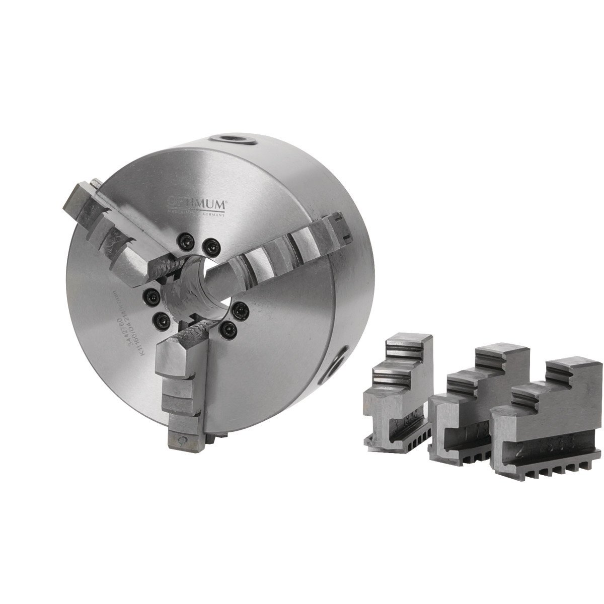 Dreibackendrehfutter zentrisch spannend Optimum Ø 200 mm Camlock DIN ISO 702-2 Nr. 5