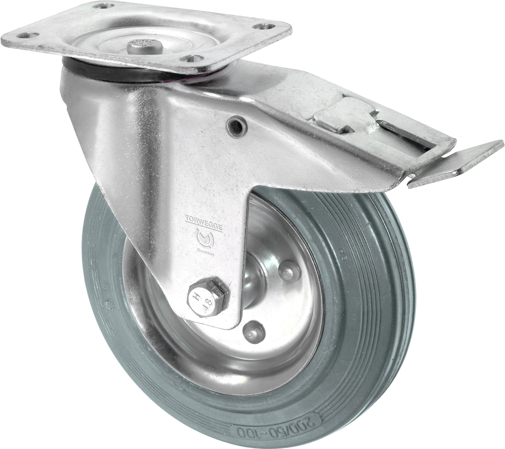 Apparaterolle Vollgummi-Bockrolle spurlos 135kg D160mm