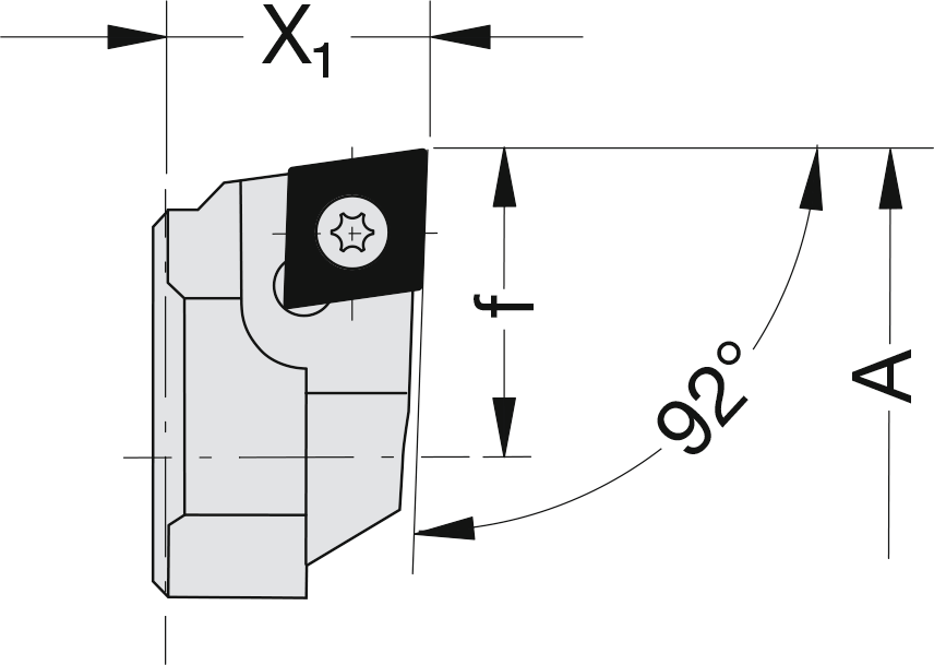 Wendeplattenhalter Ø20-32mm Kerbverzahnung für TOGT… A20-22 x1=12mm