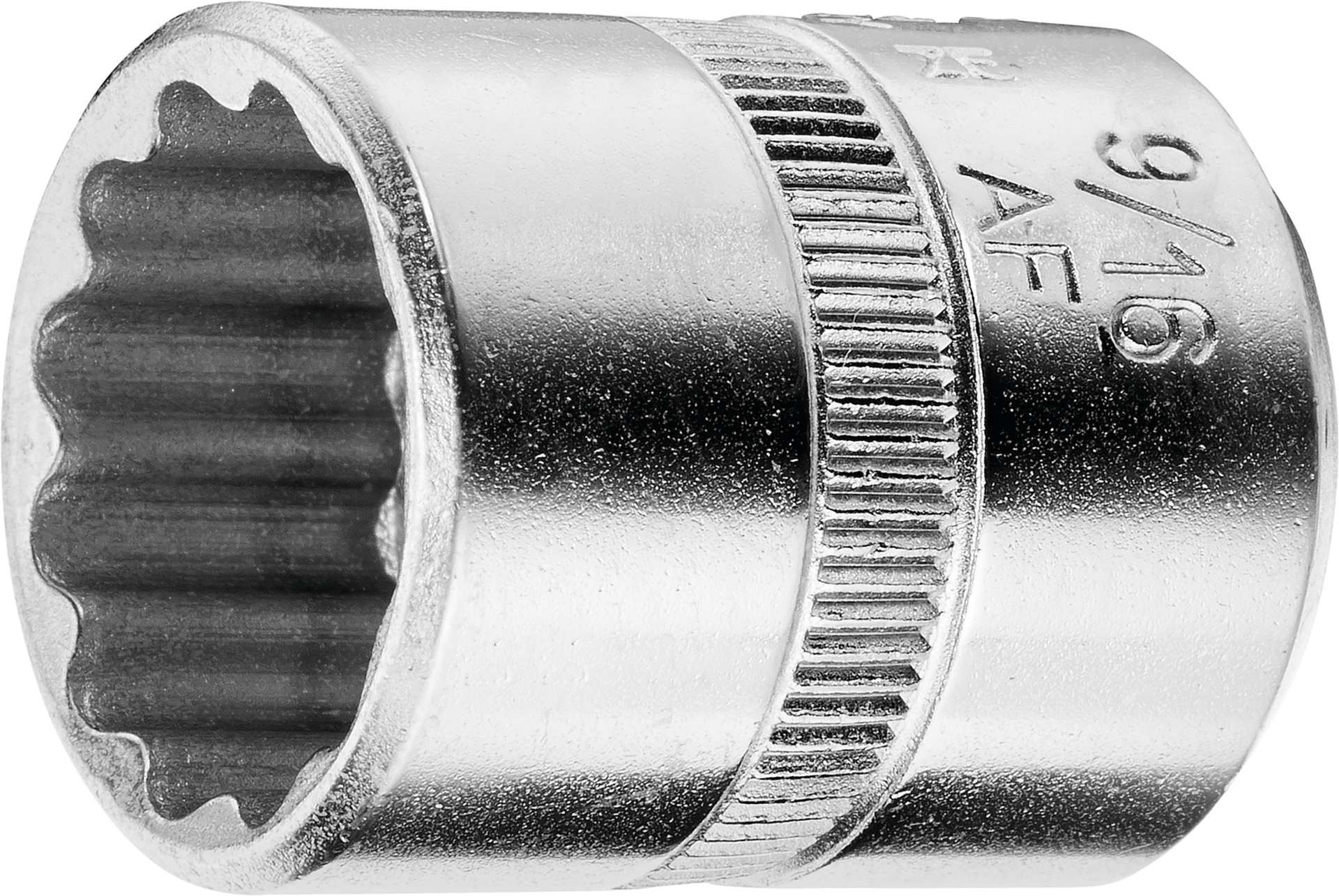 Stecknuss 1/4" Doppelsechskant (Unit-Drive) zöllig L24,7mm SW3/16"