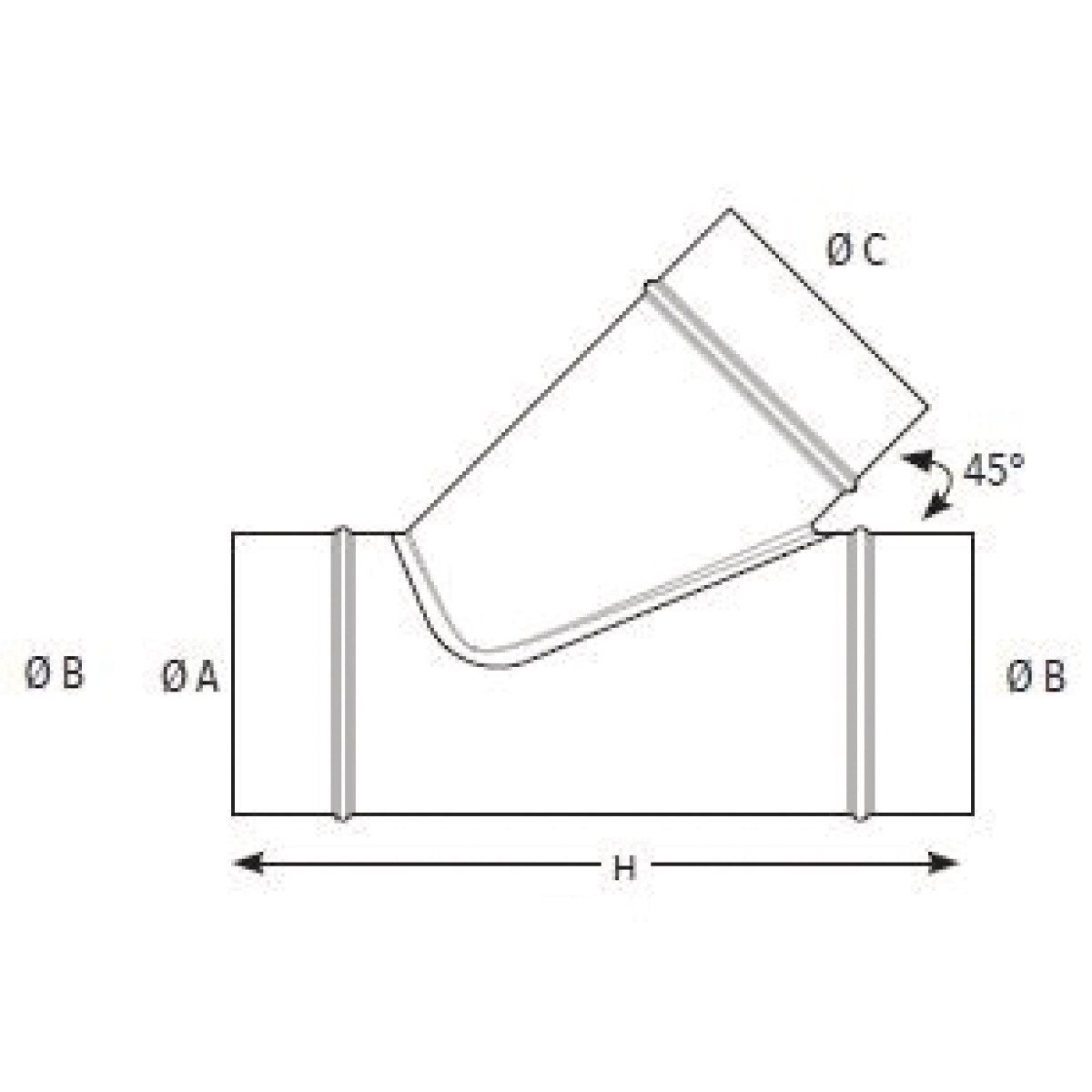 Abzweigstück Holzkraft Ø 300/300/300