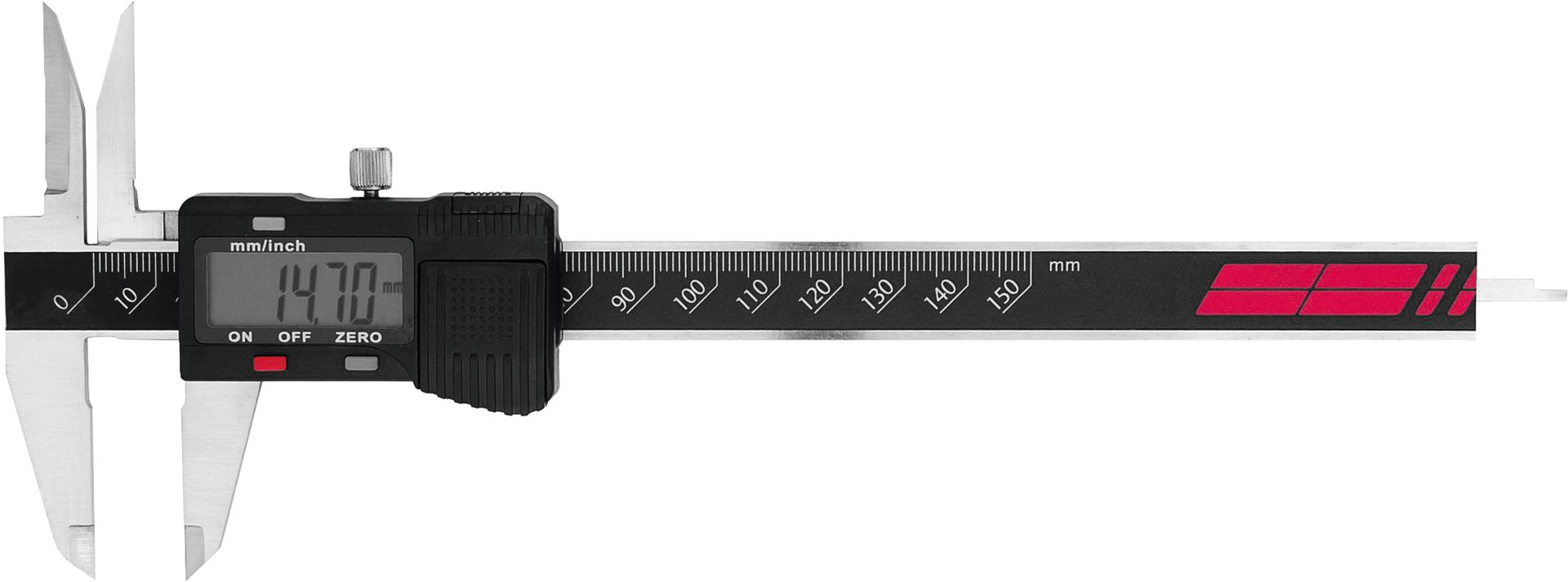 Messschieber Digital Abl. 0,01mm lange Kreuzspitzen eckiges Tiefenmaß MB150mm