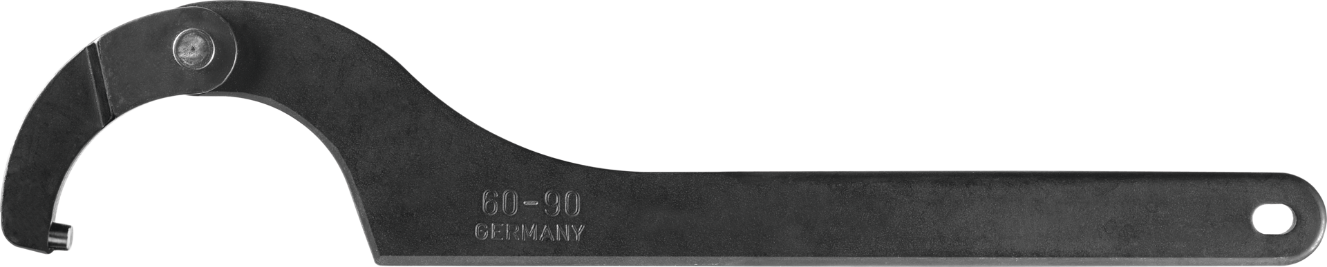 Hakenschlüssel mit Gelenk und Zapfen L205mm für Muttern D35-60mm Zapfen-D4mm Hakenschlüssel mit Gelenk und Zapfen L205mm für Muttern D35-60mm Zapfen-D4mm