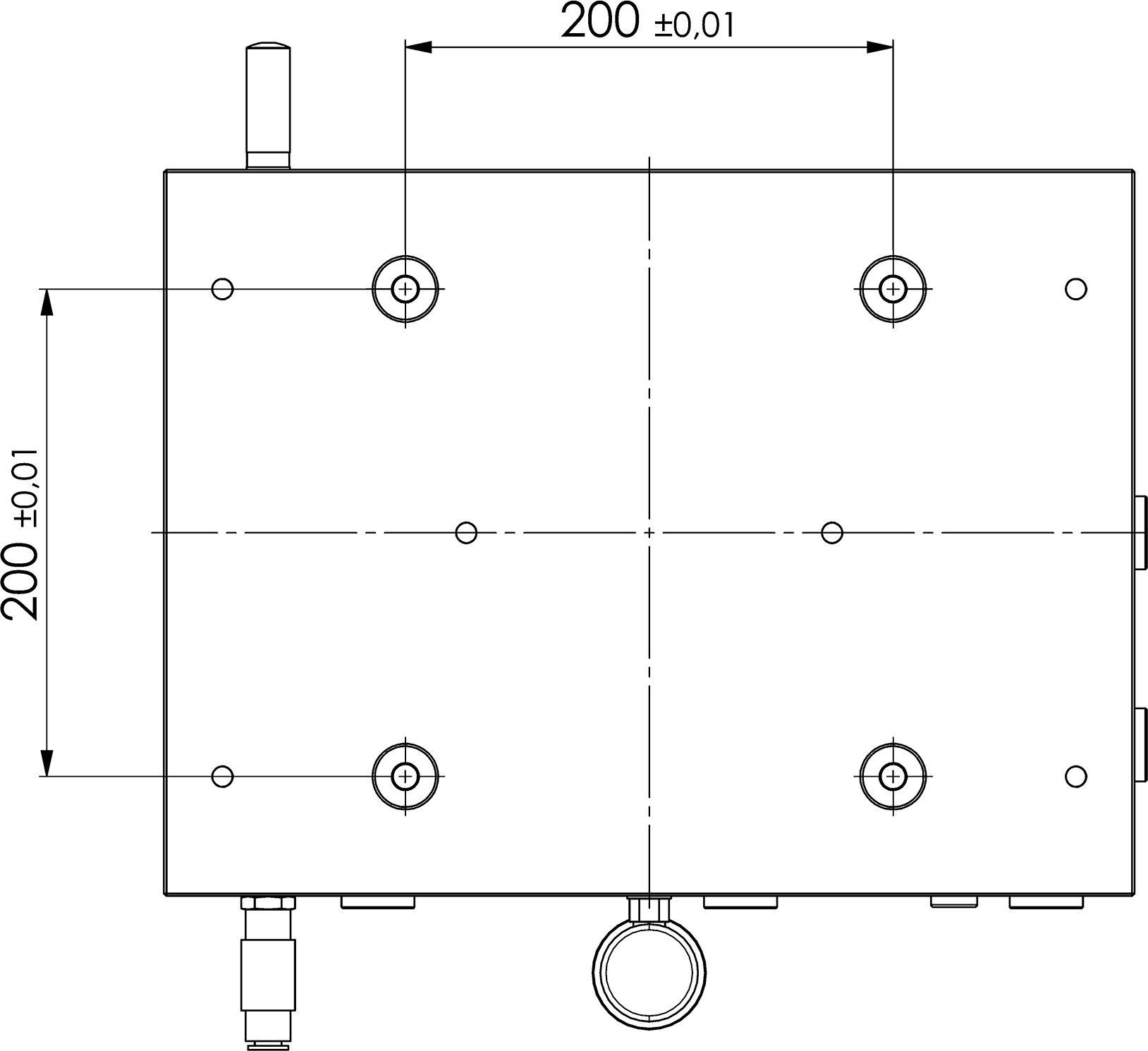 Vakuumspannplatte Premium Raster 12,5mm L150xB150xH40mm