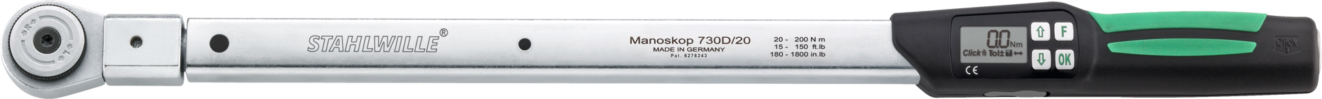 Drehmomentschlüssel elektronisch NANOSKOP® für Einsteckwerkzeuge 9x12 10-100Nm