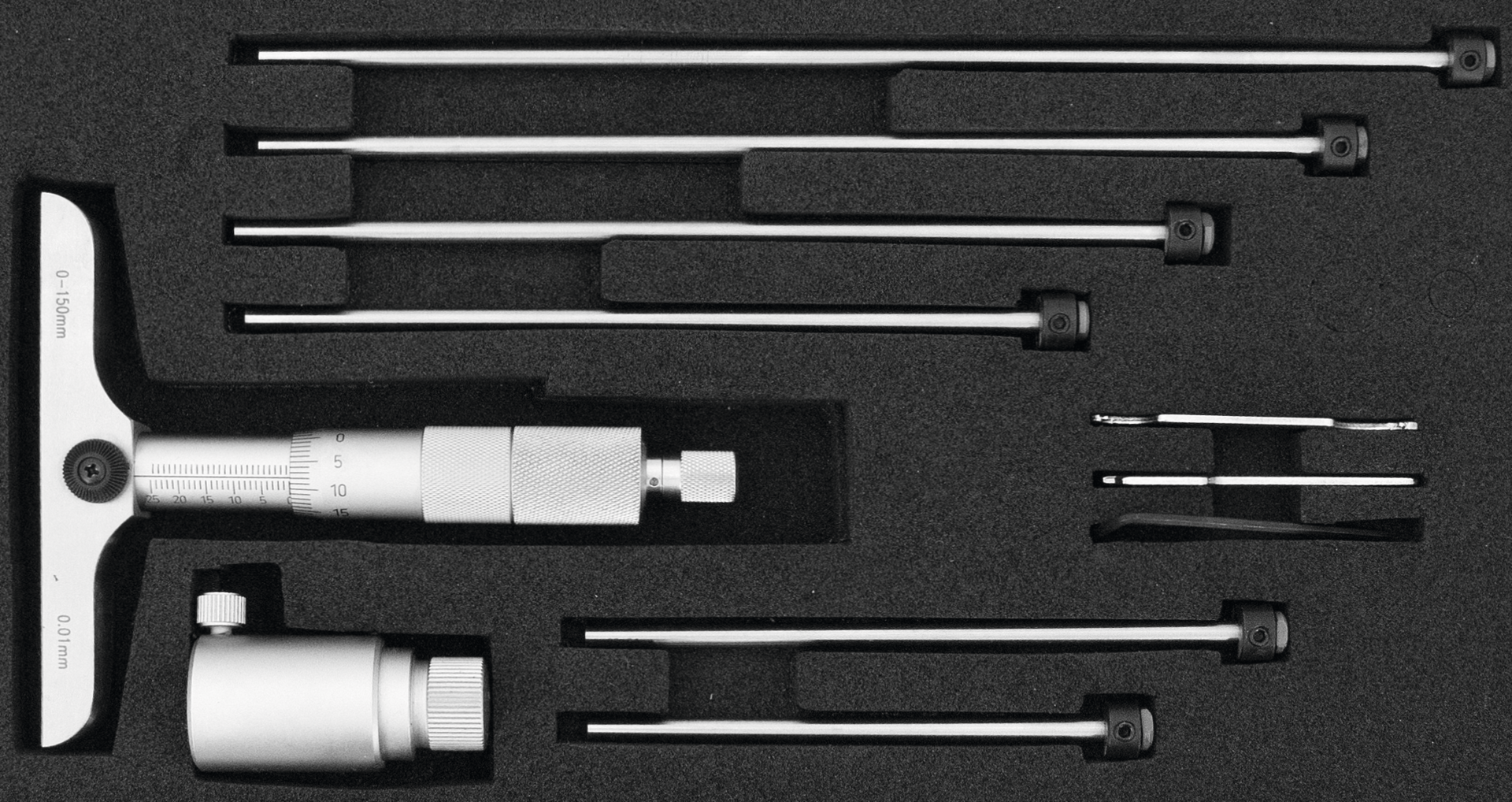 Tiefenmessschraube Abl. 0,01mm Brückenlänge 100mm DIN863 MB0-50mm Tiefenmessschraube Abl. 0,01mm Brückenlänge 100mm DIN863 MB0-50mm