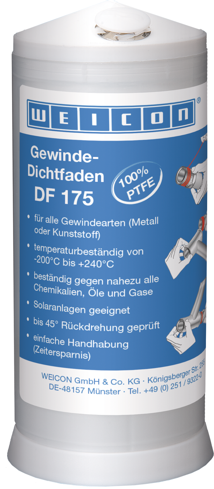 Gewindedichtfaden 175m 100% PTFE