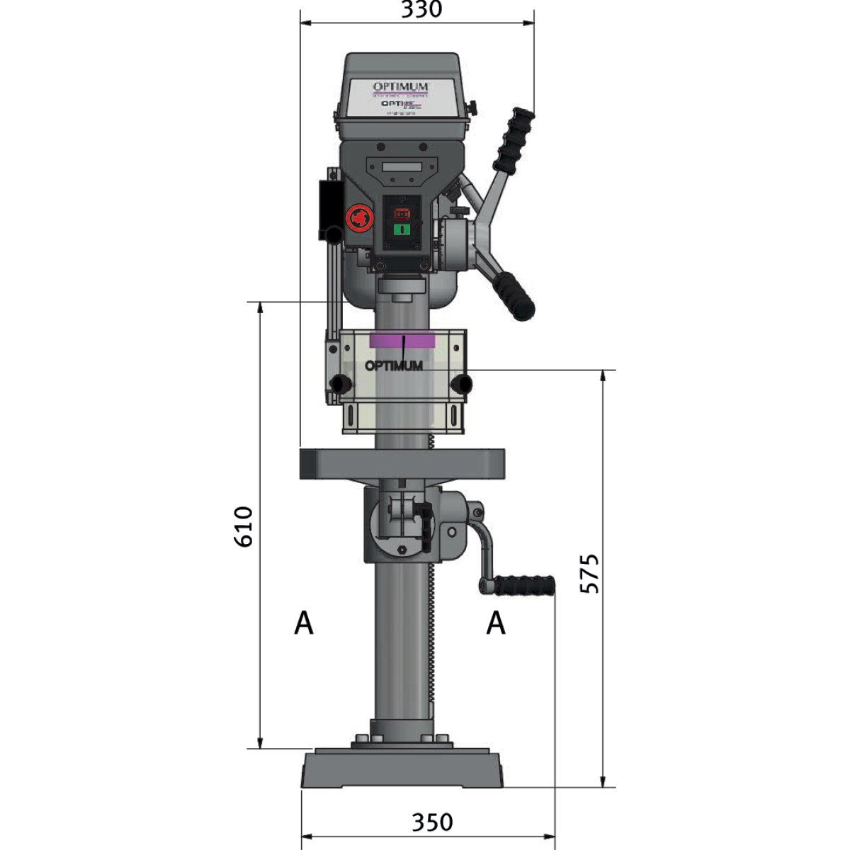 Tischbohrmaschine Optimum OPTIdrill D 23Pro (400 V) Aktions Set