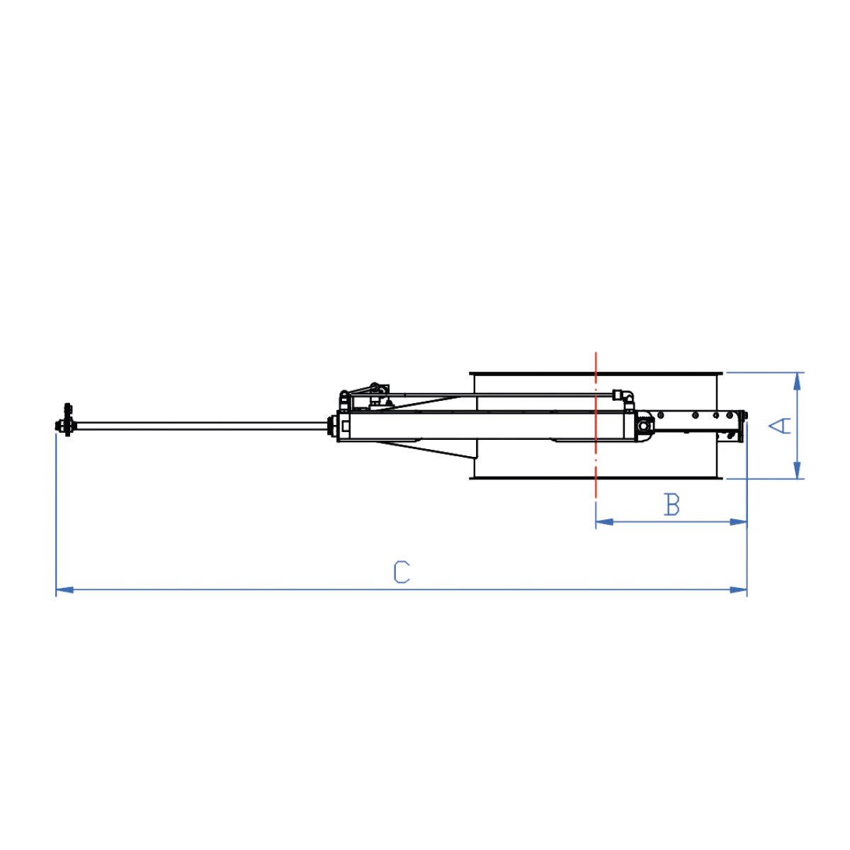 Pneumatischer Absperrschieber Holzkraft Ø140 24 V