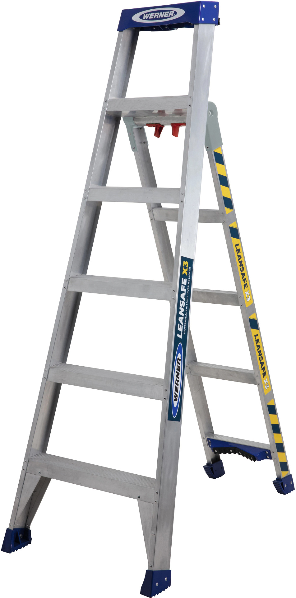 Multileiter 2-tlg. L1,8m AH3,70m 6+3 Stufen Aluminium Multileiter 2-tlg. L1,8m AH3,70m 6+3 Stufen Aluminium