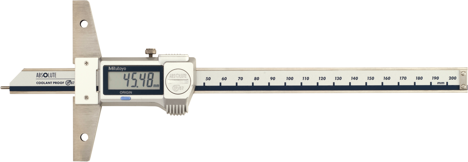 Tiefenmessschieber Digital IP67 ABS Digimatic mit Messspitze Abl. 0,01mm DIN 862C mit DA MB150mm