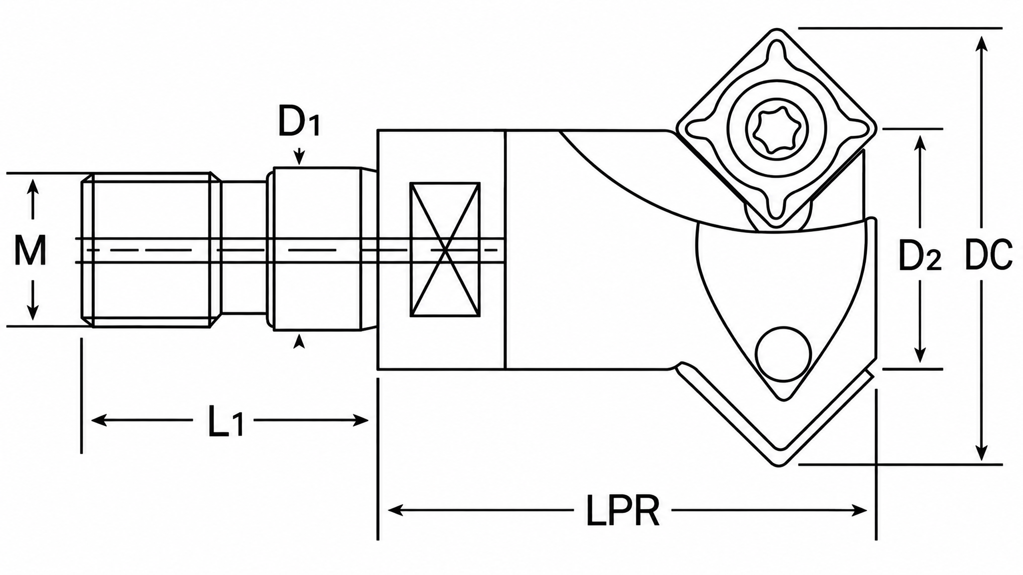 Eyltool Premium Einschraub-Fasfräser M8 Z1 IK für WSP SP.T 09T3 Ø 12 mm