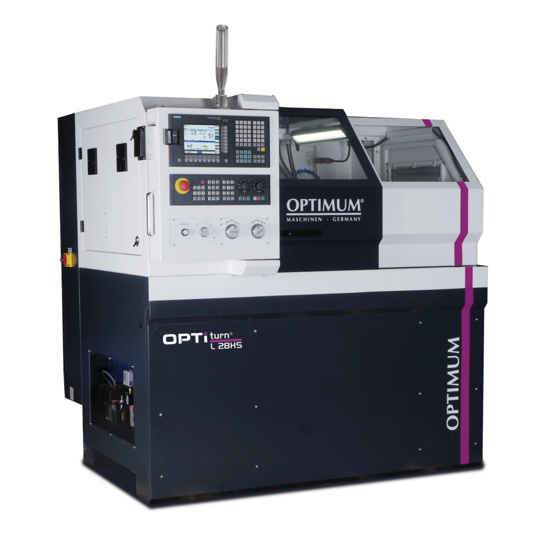 CNC-gesteuerte Flachbett-Drehmaschine Optimum OPTIturn L 28HS SINUMERIK 808D ADVANCED