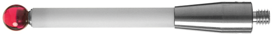 Tasteinsatz Keramik und Rubinkugel D6mm L50mm M4 Schaft 4,5mm Tasteinsatz Keramik und Rubinkugel D6mm L50mm M4 Schaft 4,5mm