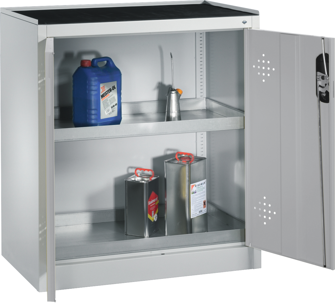 Umweltbeistellschrank B500 x H1020 x T500mm mit Bodenwanne 10l