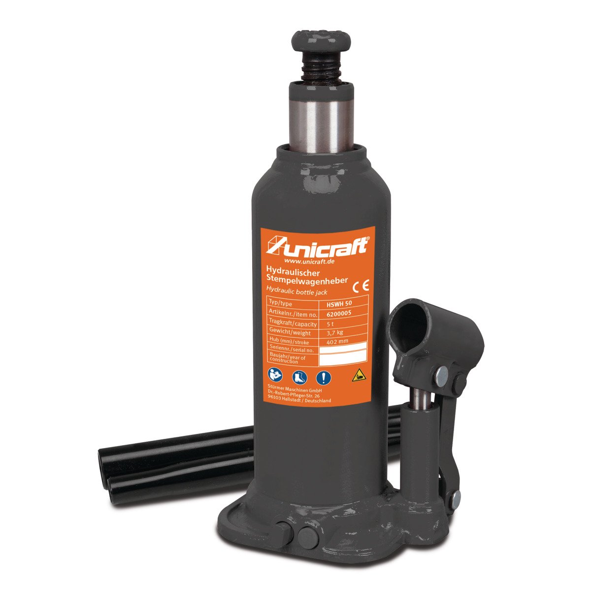 Hydraulischer Stempelwagenheber Unicraft HSWH 50
