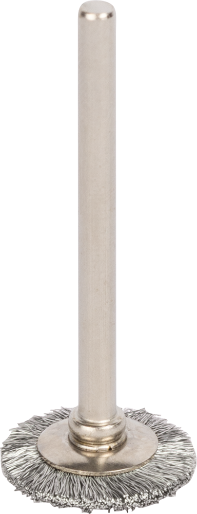 Rundbürste Schaft 3mm Edelstahl 0,1mm gewellt D16mm Rundbürste Schaft 3mm Edelstahl 0,1mm gewellt D16mm