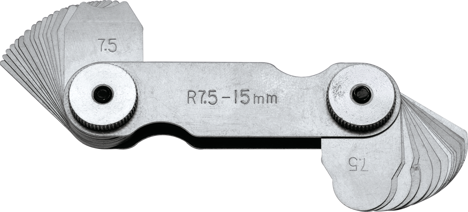 Radienschablone 2x 17 Blatt konkav und konvex Stahl R1,0-7,0mm