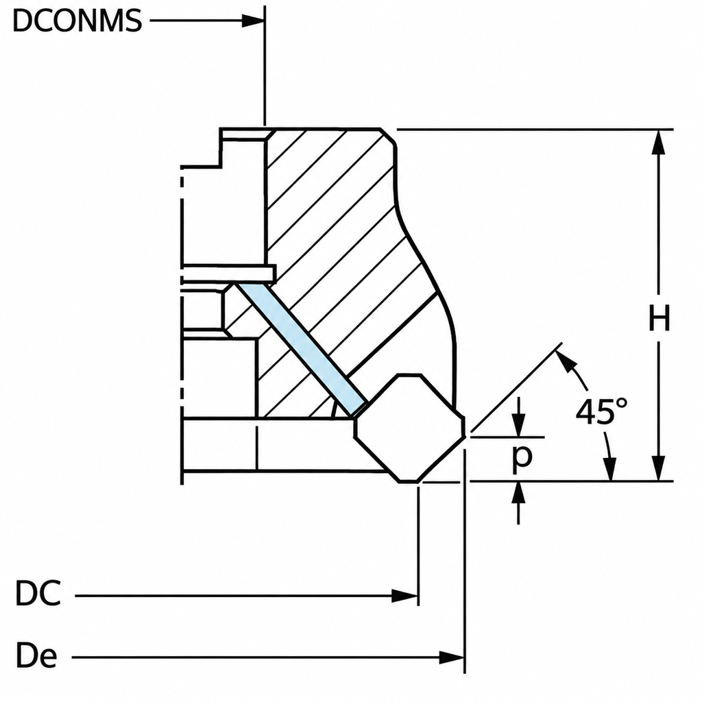 Eyltool Premium Aufsteck-Planfräser 45° Z3 IK für WSP SE..1204 Ø 40 mm
