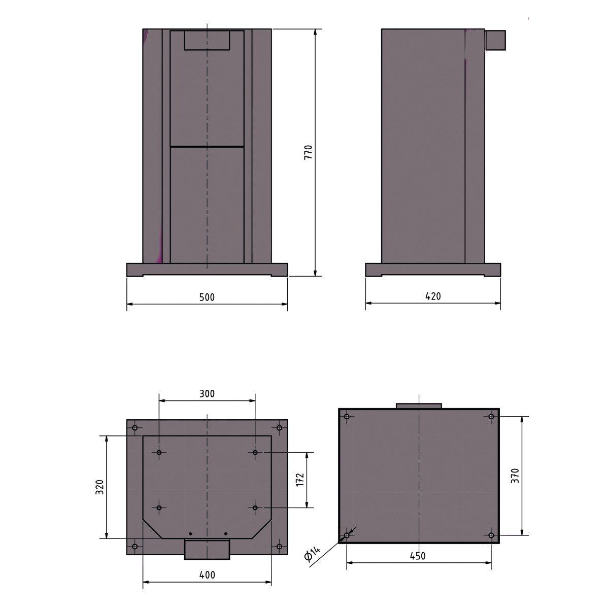 Maschinenunterbau Metallkraft GU 4