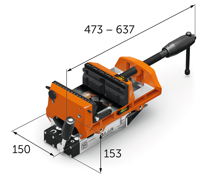 Fein Schraubstock VersaMAG L mit Permanentmagnet