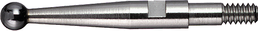 Messeinsatz M1,6 rubinbestückt D2mm L36,2mm