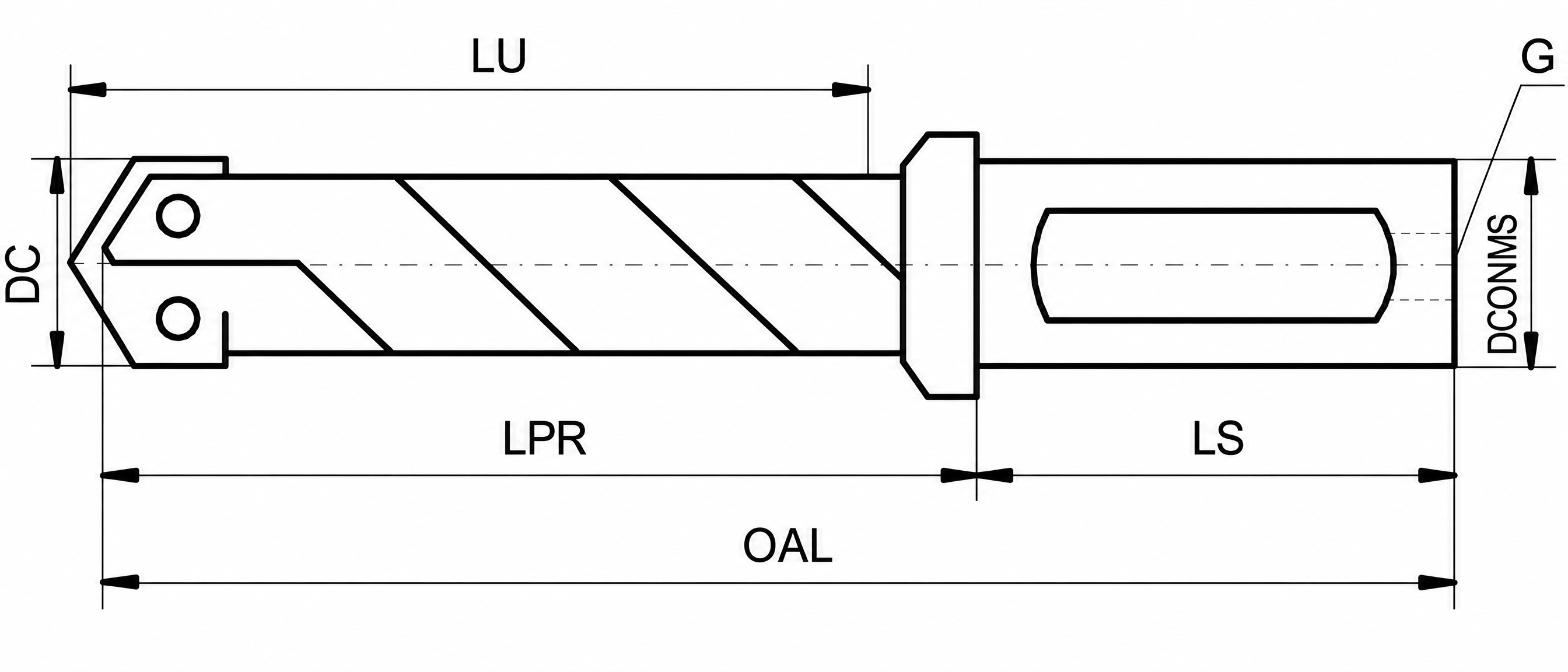 Allied Maxcut T-A Bohrhalter DIN 6535-HB ca. 2xD Ø 15,5–17,5 mm IK geradegenutet