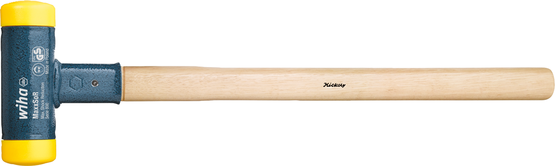 Wiha Schonhammer Hickorystiel mit austauschbaren Köpfen rückschlagfrei 460 g Ø 30 mm