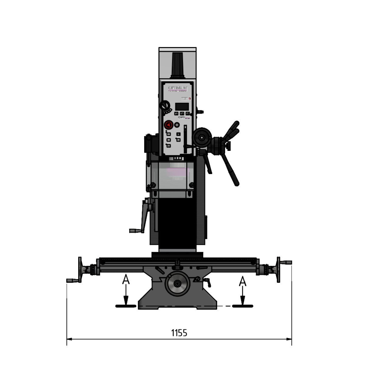 Bohr-Fräsmaschine Optimum OPTImill MB 4SV