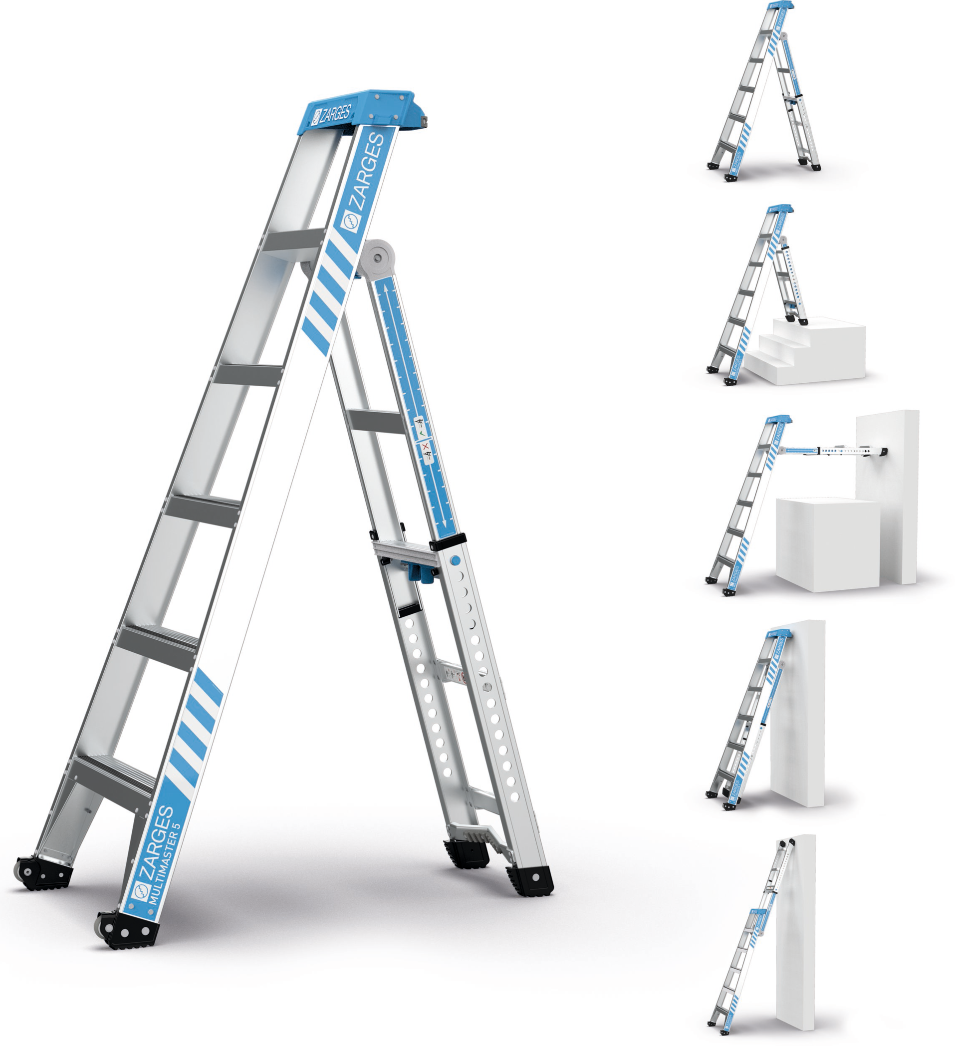 Multileiter MultiMaster 5 L2,88m AH3,70m 6+3 Stufen Multileiter MultiMaster 5 L2,88m AH3,70m 6+3 Stufen