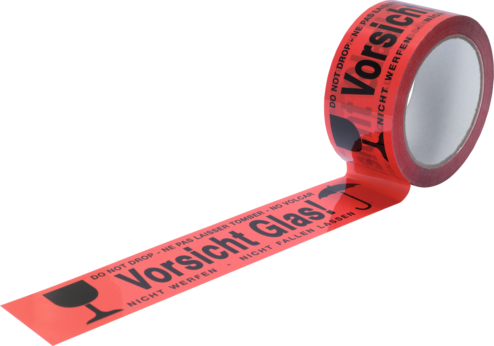 Warnband "Vorsicht-Glas" selbstklebend L66m B50mm rot Warnband "Vorsicht-Glas" selbstklebend L66m B50mm rot
