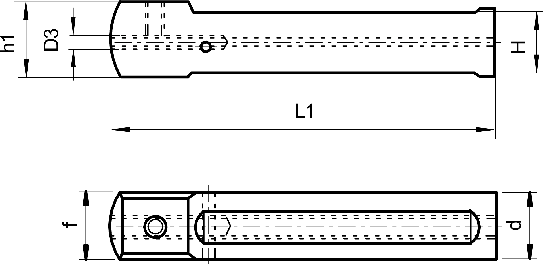 Klemmhalter rund "EYLMICRO" Schaft-D10mm rund L65mm D4mm