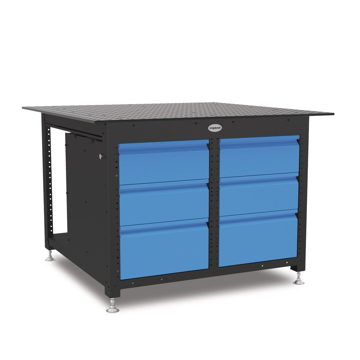 Werkbank Schweisskraft Siegmund Workstation 1212 geschlossen inklusive 6 Schubladen