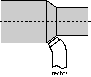 Gebogener Drehmeißel HM rechts P25/30 DIN4972 L140mm S25mm